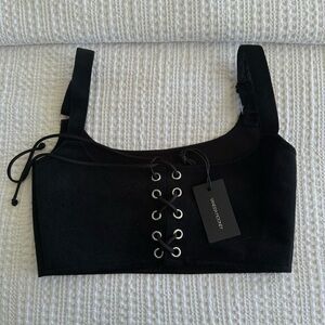 Vanessa Mooney Black Corset bustier top